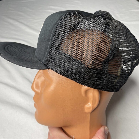 Vtg Stroh's Brewing Co Beer Black Adjustable Cap Trucker Hat Competition Pro Tag - Picture 5 of 12